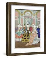 Ballroom Scene, Illustration from Les Liaisons Dangereuses by Pierre Choderlos de Laclos-Georges Barbier-Framed Giclee Print