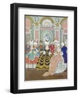 Ballroom Scene, Illustration from Les Liaisons Dangereuses by Pierre Choderlos de Laclos-Georges Barbier-Framed Giclee Print