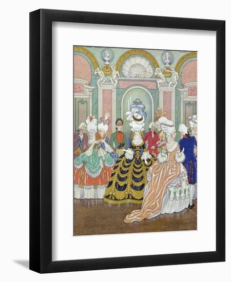 Ballroom Scene, Illustration from Les Liaisons Dangereuses by Pierre Choderlos de Laclos-Georges Barbier-Framed Giclee Print