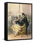 Ballroom Scene in the 19th Century. from Illustrierte Sittengeschichte Vom Mittelalter Bis Zur Gege-null-Framed Stretched Canvas