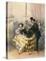 Ballroom Scene in the 19th Century. from Illustrierte Sittengeschichte Vom Mittelalter Bis Zur Gege-null-Stretched Canvas