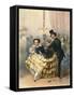 Ballroom Scene in the 19th Century. from Illustrierte Sittengeschichte Vom Mittelalter Bis Zur Gege-null-Framed Stretched Canvas