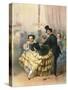 Ballroom Scene in the 19th Century. from Illustrierte Sittengeschichte Vom Mittelalter Bis Zur Gege-null-Stretched Canvas