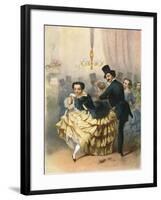 Ballroom Scene in the 19th Century. from Illustrierte Sittengeschichte Vom Mittelalter Bis Zur Gege-null-Framed Giclee Print