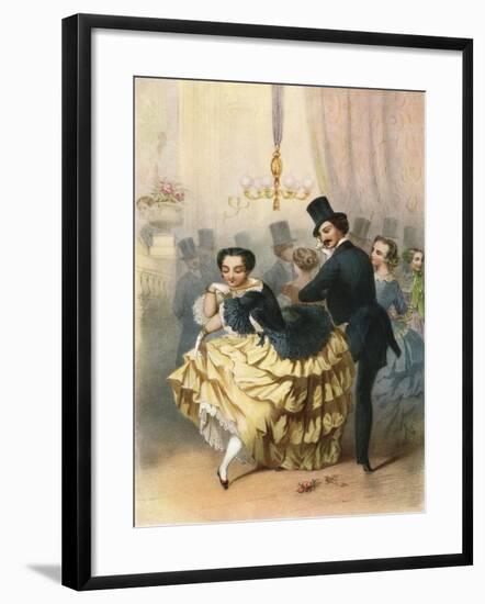 Ballroom Scene in the 19th Century. from Illustrierte Sittengeschichte Vom Mittelalter Bis Zur Gege-null-Framed Giclee Print