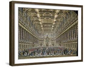 Ballroom, Watercolour, Italy, 18th Century-null-Framed Giclee Print