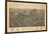 Ballston Spa, New York - Panoramic Map-Lantern Press-Framed Art Print