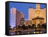 Bally's and Paris Casinos, Las Vegas, Nevada, United States of America, North America-Richard Cummins-Framed Stretched Canvas