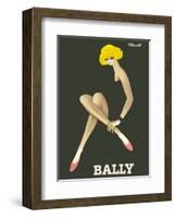 Bally Shoes-Bernard Villemot-Framed Art Print