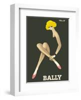 Bally Shoes-Bernard Villemot-Framed Art Print