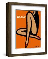 Bally Shoes-Bernard Villemot-Framed Art Print