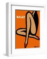 Bally Shoes-Bernard Villemot-Framed Art Print