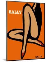 Bally Shoes-Bernard Villemot-Mounted Art Print