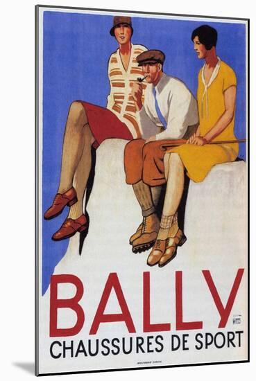 Bally Sports Shoes, 1928-Emil Cardinaux-Mounted Giclee Print