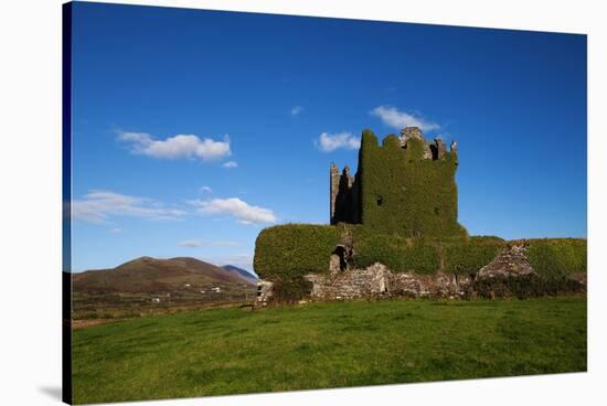 Ballycarberry Castle, Built Circa 16th Century, Near Caherciveen, Ring of Kerry, County Kerry-null-Stretched Canvas
