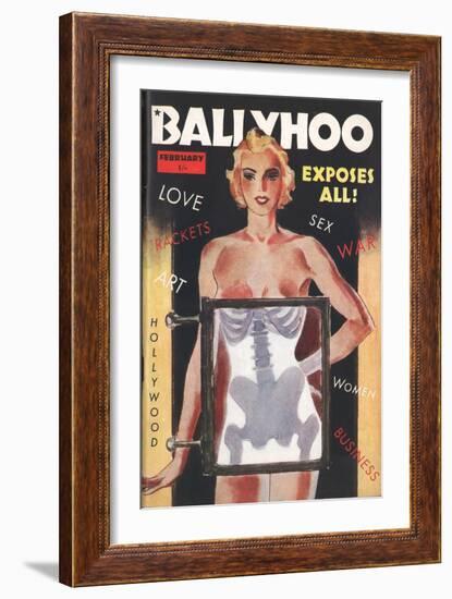 Ballyhoo, Glamour X-Rays Pin-Ups Magazine, USA, 1930-null-Framed Giclee Print