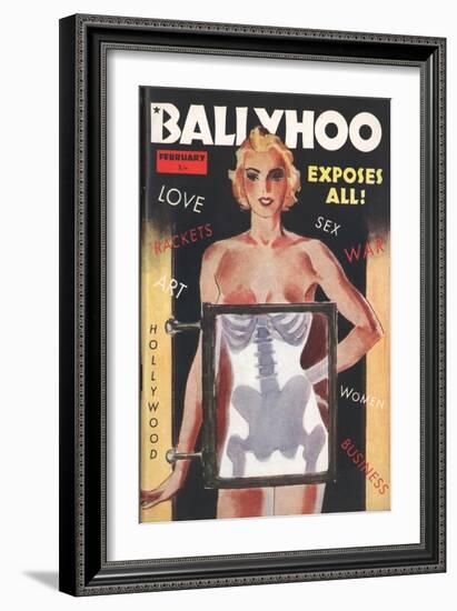 Ballyhoo, Glamour X-Rays Pin-Ups Magazine, USA, 1930-null-Framed Giclee Print
