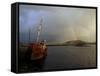 Ballynakill Harbour, Connemara, County Galway, Connacht, Eire (Republic of Ireland)-Hans Peter Merten-Framed Stretched Canvas