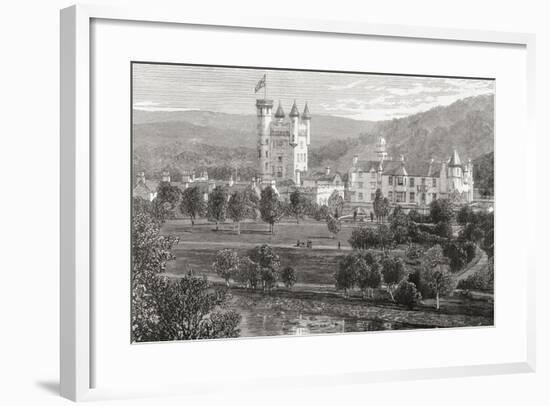 Balmoral Castle, Aberdeenshire, Seen from the River Dee, from 'scottish Pictures Drawn with Pen…-null-Framed Giclee Print