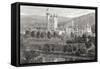 Balmoral Castle, Aberdeenshire, Seen from the River Dee, from 'scottish Pictures Drawn with Pen…-null-Framed Stretched Canvas