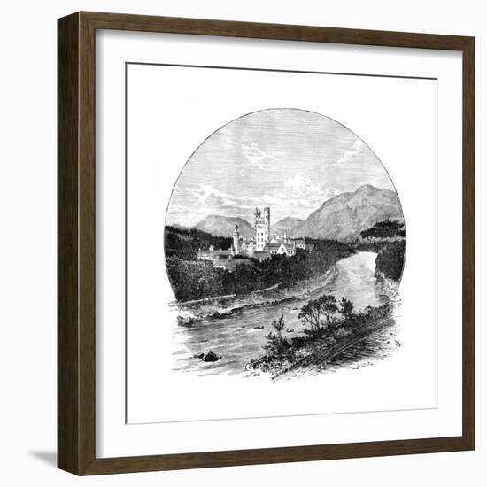 Balmoral Castle and the River Dee, Scotland, C1888-null-Framed Giclee Print