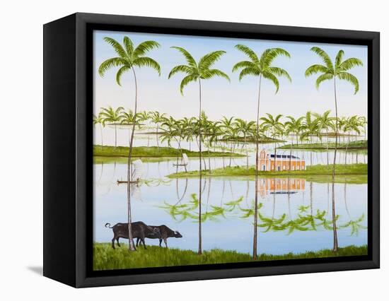 Balmy Backwaters, 2014-Rebecca Campbell-Framed Stretched Canvas