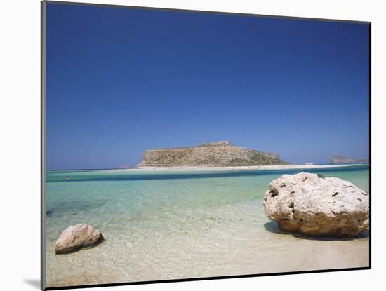 Balos Bay and Gramvousa, Chania, Crete, Greek Islands, Greece, Europe-Sakis Papadopoulos-Mounted Photographic Print