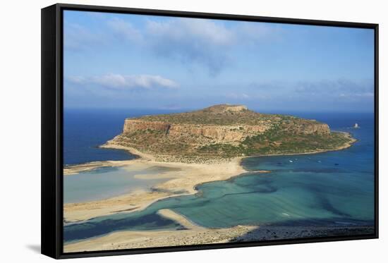 Balos Bay and Gramvousa Island, Gramvousa, Chania, Crete, Greek Islands, Greece, Europe-Bruno Morandi-Framed Stretched Canvas