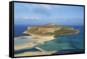 Balos Bay and Gramvousa Island, Gramvousa, Chania, Crete, Greek Islands, Greece, Europe-Bruno Morandi-Framed Stretched Canvas