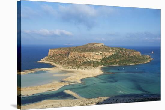 Balos Bay and Gramvousa Island, Gramvousa, Chania, Crete, Greek Islands, Greece, Europe-Bruno Morandi-Stretched Canvas