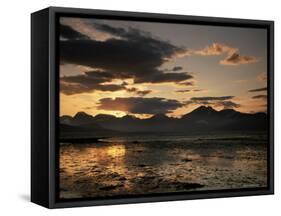 Balsfjorden Lit by the Midnight Sun, Troms, Norway, Scandinavia, Europe-Jochen Schlenker-Framed Stretched Canvas