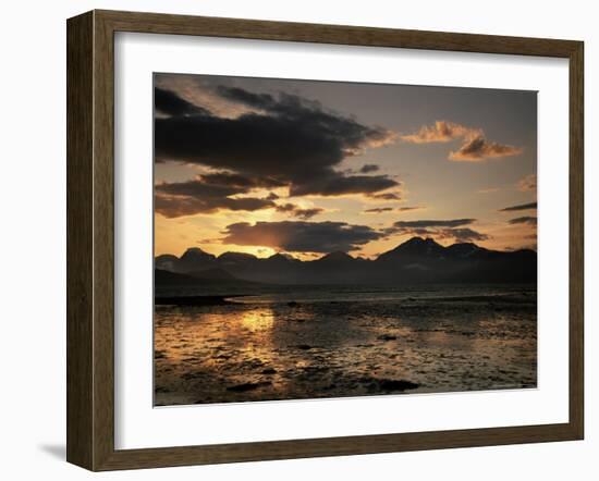Balsfjorden Lit by the Midnight Sun, Troms, Norway, Scandinavia, Europe-Jochen Schlenker-Framed Photographic Print