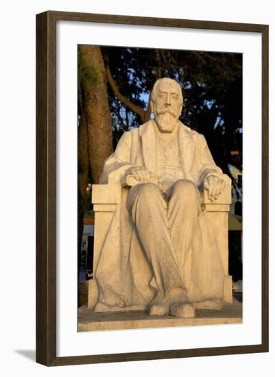Baltazar Bogisic Statue, Cavtat, Dalmatia, Croatia, Europe-Neil Farrin-Framed Photographic Print