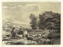 Landscape with Herders and Animals-Balthasar Paul Ommeganck-Stretched Canvas