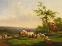 Landscape with Figures (Oil on Panel)-Balthasar Paul Ommeganck-Stretched Canvas