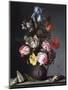 Balthasar van der Ast, Flowers in a Vase with Shells and Insects-Dutch Florals-Mounted Art Print