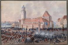 View of Peters Thor in Leipzig, 19th October 1813-Balthasar Wigand-Laminated Giclee Print