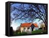 Baltic Sea Island of Hiddensee, Cloister, Village Church and Cemetery Island-Torsten Elger-Framed Stretched Canvas