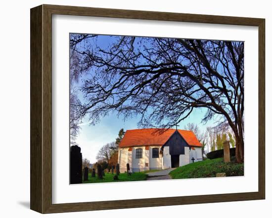 Baltic Sea Island of Hiddensee, Cloister, Village Church and Cemetery Island-Torsten Elger-Framed Photographic Print