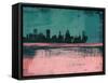 Baltimore Abstract Skyline II-Emma Moore-Framed Stretched Canvas