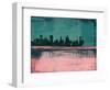Baltimore Abstract Skyline II-Emma Moore-Framed Art Print