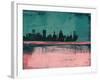 Baltimore Abstract Skyline II-Emma Moore-Framed Art Print