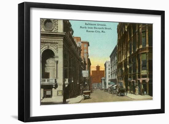 Baltimore Avenue, Kansas City, Missouri-null-Framed Art Print