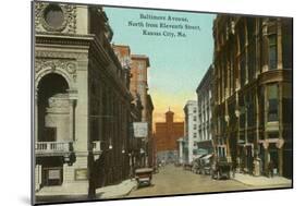 Baltimore Avenue, Kansas City, Missouri-null-Mounted Art Print