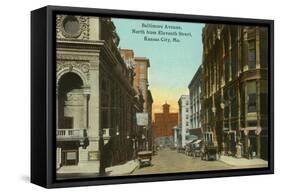 Baltimore Avenue, Kansas City, Missouri-null-Framed Stretched Canvas