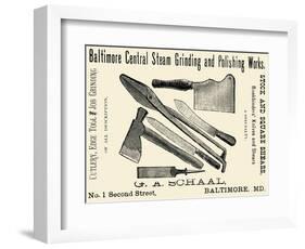 Baltimore Central Steam Grinding and Polishing Works-null-Framed Art Print