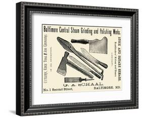 Baltimore Central Steam Grinding and Polishing Works-null-Framed Art Print