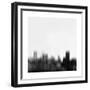 Baltimore City Skyline - Black-NaxArt-Framed Premium Giclee Print