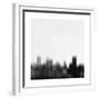 Baltimore City Skyline - Black-NaxArt-Framed Premium Giclee Print