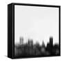 Baltimore City Skyline - Black-NaxArt-Framed Stretched Canvas